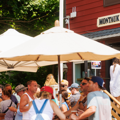 People Outside Montauk Brew Barn